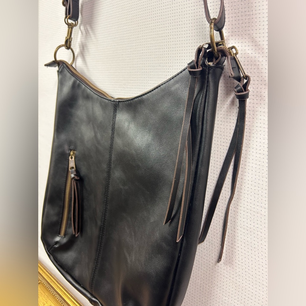 Espresso Vegan Leather Convertible Bag